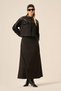 Women's Suede Leather Skirt Suit Black 31231 - 5