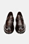 Men's Brown Genuine Natural Leather Size 39-45 Eva Sole Loafer Shoes - 5