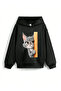 Cute Cats Printed Hooded Children's Sweatshirt