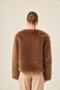 Women's Fur Textured Short Coat Brown 31241 - 7
