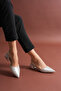 Jasmin Women's Shiny Elastic Thick Low Heel Pointed Toe Casual-Night Event Shoes