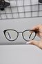 Cat Eye 55 Ekartman Metal Transparent Women Men Unisex Blue Light Protection Screen Glasses Eyewear - 4