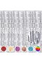 Silver Foil Fringe Curtain 1x2m Metallic Tinsel Party Backdrop for Birthday Wedding Eid [1]