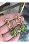 Colorful Design Flower Model Earrings
