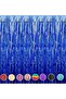 Royal Blue Foil Fringe Curtain 1x2m Metallic Tinsel Party Backdrop for Birthday Wedding Eid [1]