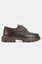 Men's Brown Genuine Natural Leather Size 39-45-46 Eva Sole Lace-Up Shoes - 6