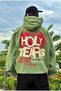 Premium Acid Wash Holly Tears Printed Hoodie