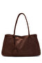 Suede Magnet Closure Diaz Handle Bag Brown