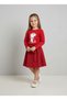 Girl's Red Long Sleeve Ataturk T-Shirt Red Flared Skirt Performance Set April 23 October 29
