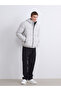 Gray Standard Fit Hooded Men's Puffer Jacket - 2
