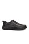995 m Black Genuine Leather Men's Casual Shoes - 3