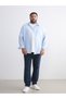 Ozmarka New Season Large Size Linen Blend Men's Shirt - 3