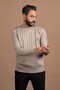 Zero Neckline Self-Striped Lycra Acrylic Seasonal Sweater