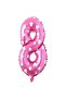 Dotted Pink Color Number Foil Balloon 40 cm - 8