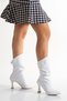 Women's Classic Twist Detailed Pointed Toe Heeled Boots - 5