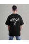 Palestine Design Back Printed High Quality Compact Unisex Oversize T-Shirt - 3