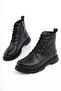 Lyk-1001 Lace-Up Flat Leather Boots