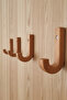 2-Piece Natural Wooden Wall Hanger – Beech Wood Hook Hanger |   Decorative & Durable Design - 3