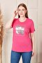تي شيرت كبير الحجم مطرز ومطبوع من GAMZE MODA