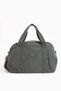 Unisex Gray Crinkle Fabric Shoe Section Cross Strap Sports and Travel Bag 3029 - 4