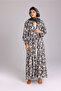 Beautiful Floral Prints Design Abaya Grey