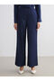 Two Mt Shop Quality Lcw Modest Indigo Denim Straight Wideleg Elastic Waist Wide Leg Women's Jean Pants - 2