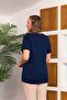 تي شيرت كبير الحجم مطرز بأوراق الشجر ومزين بالأحجار من GAMZE MODA - 3