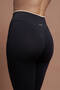 Sierra Black Two-Tone Seamless Scrunch Shaping Sports Tights