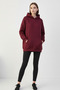 Back Cherry Printed Oversized Hooded Sweatshirt Women's Comfortable Fit Hoodie - 2