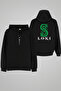 Norse God Loki Mythology Printed Adult Black Hooded Sweatshirt Hoodie