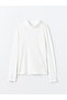 Lcw Kids Ecru Turtleneck Girl's T-Shirt