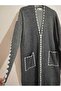 Winter, Outerwear, Poncho Style, Standard Size Zippered Knitwear Cardigan - 3