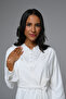 Women's Ecru Jacquard Lace Detailed Winter Special Design Maternity Pajama Set