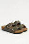 Pc-7551 Women's Double Buckle Slippers Khaki - 3