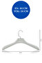 5 Pcs Household 44 cm Soft White Plastic Coat Hanger Buluz Hanger Clothes Hanger Clothing Hanger - 5