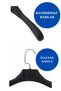 3 Pcs Household 38 cm Soft Black Plastic Coat Hanger Buluz Hanger Clothes Hanger Clothing Hanger - 4