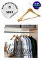 3 Pcs Household Solid Wood 44 cm Coat Hanger Suit Hanger Clothes Hanger
