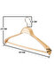 5 Pcs Household Solid Wood 44 cm Coat Hanger Suit Hanger Clothes Hanger - 3