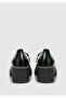 Black Leather Women's Shoes - 4