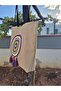 Cream Duck Fabric Bag with Large Mandala (Lilac) Detail - 4