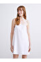 Square Collar Lace Detailed Women's Nightgown