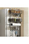 Over the Fridge Metal Organizer Rack with 2 Baskets, Paper Towel Holder and 5 Hooks for Kitchen