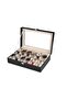 12 Grid Leather Watch Display Case Jewelry Collection Storage Organizer Box Holder - 3