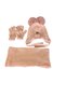 4-8 Years Girl's Scarf Beanie Gloves Set of 3