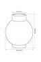 GLANSGRAN Vase, beige/black, 23 cm - 6
