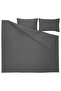 HAMPFLOCKEL Duvet cover and 2 pillowcases, dark grey, 240 x 220 / 50 x 80 cm - 5