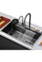 FUTURE | Black Waterfall | Stainless Steel Sink | 75*45cm | Single Bowl | Modern Kitchen Sink