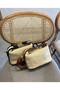 Leves Women's Linen Lock-Detail Hand, Shoulder, and Crossbody Bag - 5
