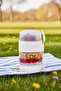 Glass Fruit Yogurt Muesli Container with Spoon and Fork - Food Transport and Storage Container - Meal Cup 625 ml - 3