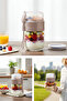 Prep and Serve with Glass Spoon and Fork, Diet and Yogurt Container, Food Storage Container 625 ml - 4